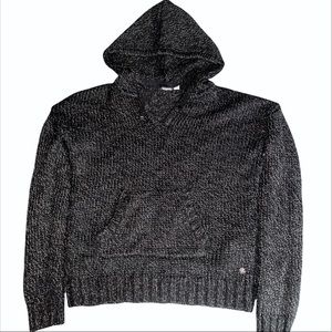 Roxy Crochet Knit Hoodie Pullover